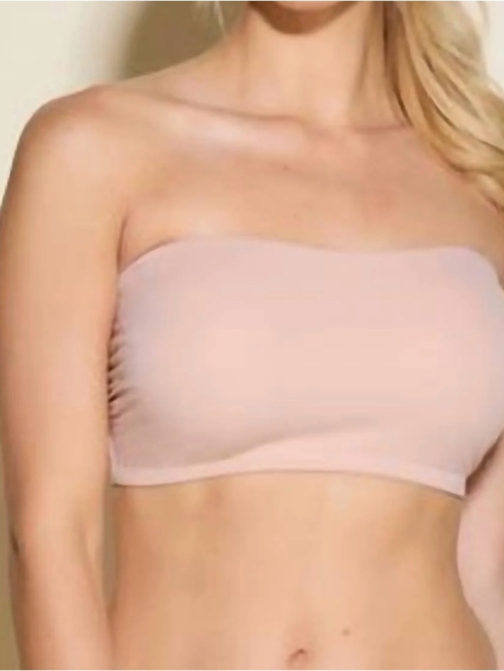 Cosabella Strapless Bandeau in Cinque Free Cut Micro bralette bra L large nude
